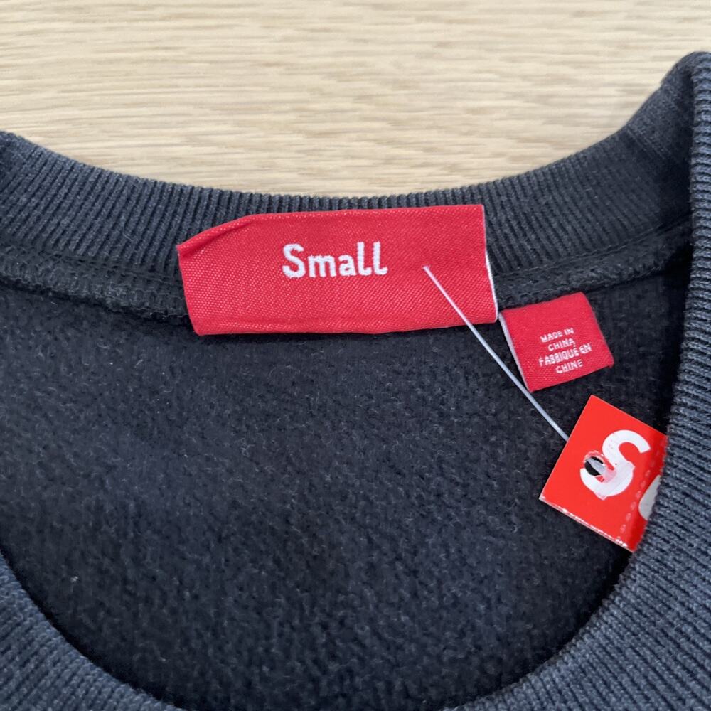 Supreme Washed Box Logo Crewneck Black Size Small - Picture 4 of 9